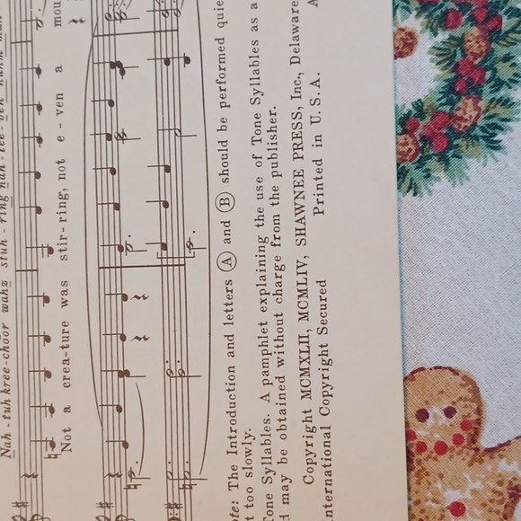 Twas the Night Before Christmas song booklet 1954. SHAWNEE press - Picture 3 of 4